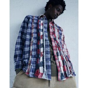 Kith | Shirts | Kith Needles Ribbon Cuts Flannel Shirt Mens Size 